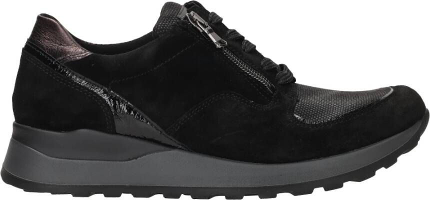 Waldläufer Zwarte Comfort Sneaker Hiroko Black Dames