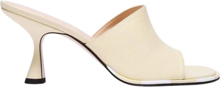 Wandler Agnes glijdt in beige leer Beige Dames