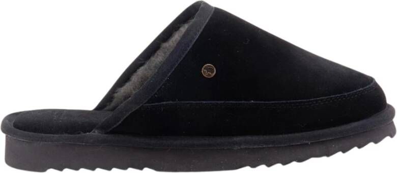 Warmbat Elegante Suède Pantoffels voor Heren Black Heren