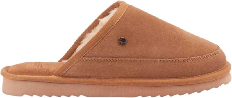 Warmbat Elegante Suède Pantoffels voor Heren Brown Heren