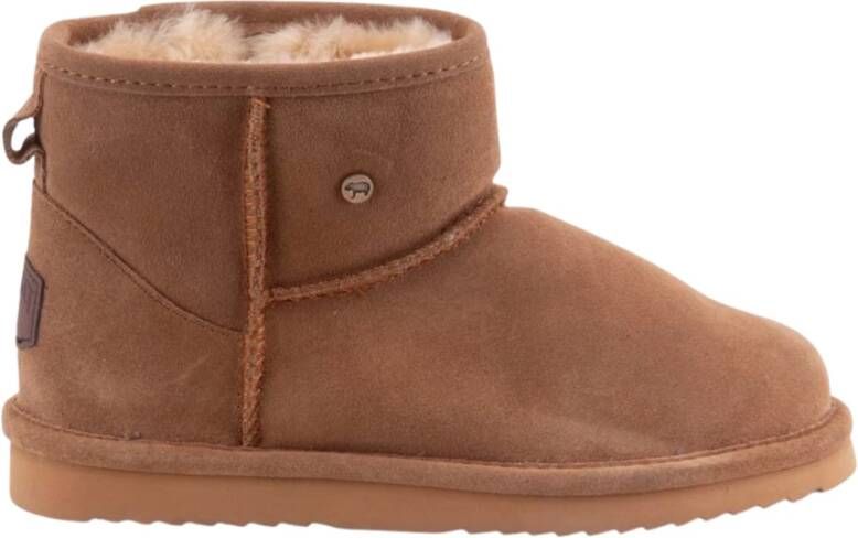 Warmbat Luxe Suède Pantoffels voor Koude Dagen Brown Dames