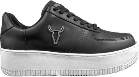 Windsor Smith Zwarte Bull Head Leren Sneakers Black Dames