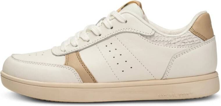 Woden Bjork Kleurblok Sneakers Beige Dames