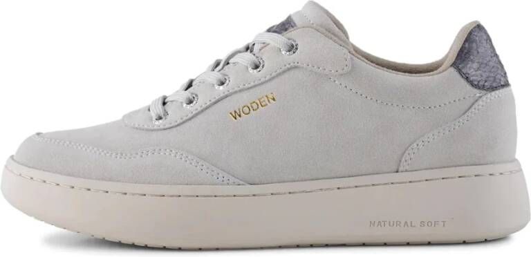 Woden Evelyn Suede Oyster Grijs Dames