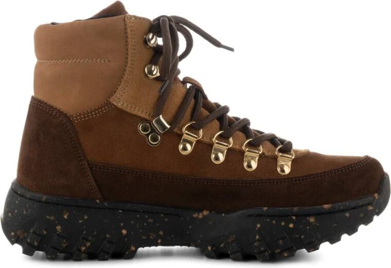 Woden Iris Track Multi Suede Boots Bruin Dames