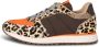 Woden Leopard Tijger Koeienhaar Slimme Modus Sneakers Brown Dames - Thumbnail 3