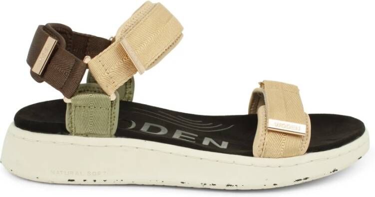 Woden Multi-line Sandalen Beige Dames