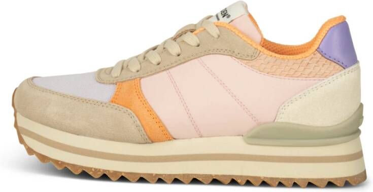 Woden Ronja Plateau Sneaker met Color-Blocked Details Multicolor Dames