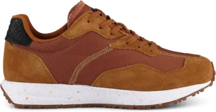 Woden Rose Textiel Sneakers Brown Dames