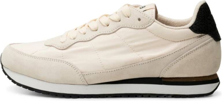 Woden Retro Runner Sneaker Textiel Beige Heren