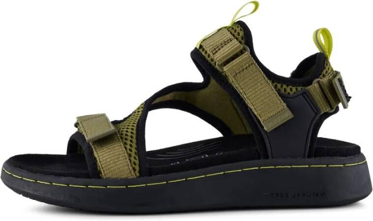 Woden Sportieve Mesh Sandalen Green Dames