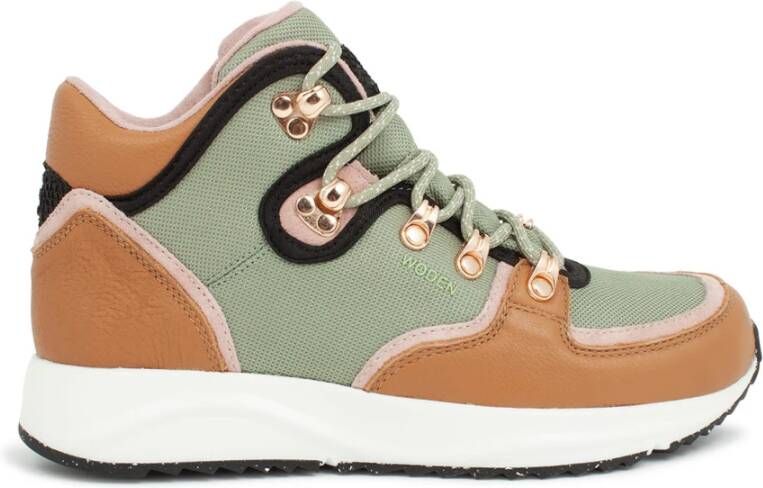 Woden Waterdichte Wandelsneaker Green Dames