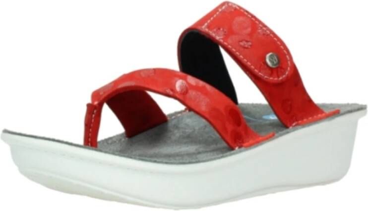 Wolky Slippers 00877 Martinique 12500 rood nubuck