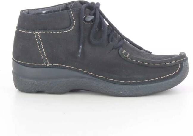 Wolky Zwarte Seamy Moc Damesschoenen Black Dames