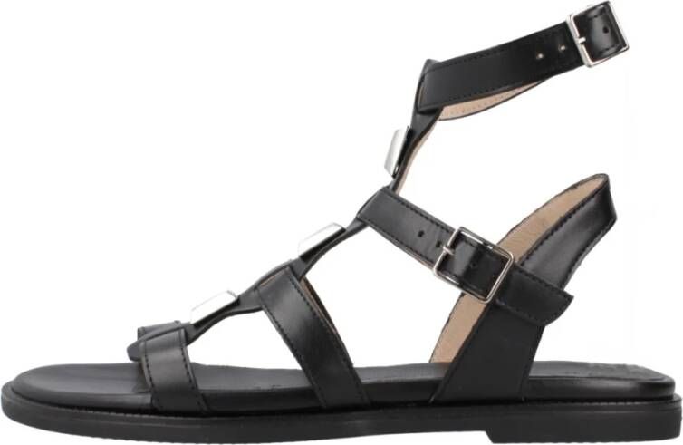 Wonders Flat Sandals Black Dames