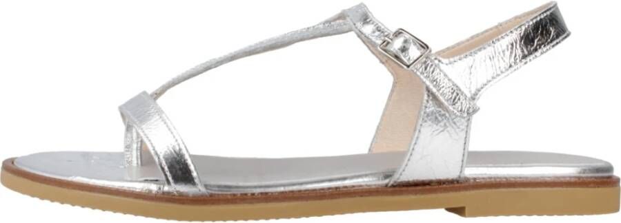 Wonders Flat Sandals Gray Orange Dames