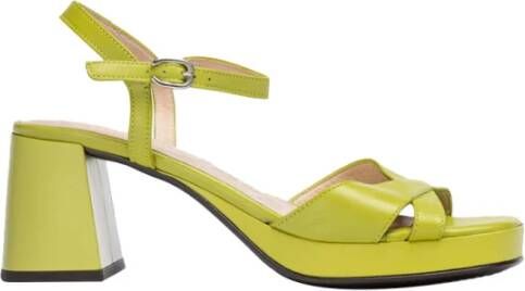 Wonders Groene hak sandalen Green Dames