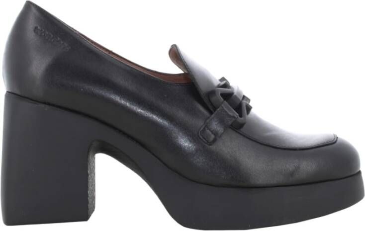 Wonders Klassieke Dames Loafer Hakken in Zwart Black Dames