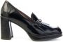 Wonders Leren Mocassin met Hak voor Vrouwen Black Dames - Thumbnail 1