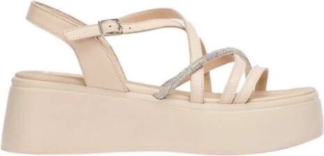 Wonders Natuurlijke Leren Sandalen Beige Dames