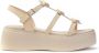 Wonders Plateau Sandaal Donna Leren Eva Zool Beige Dames - Thumbnail 1