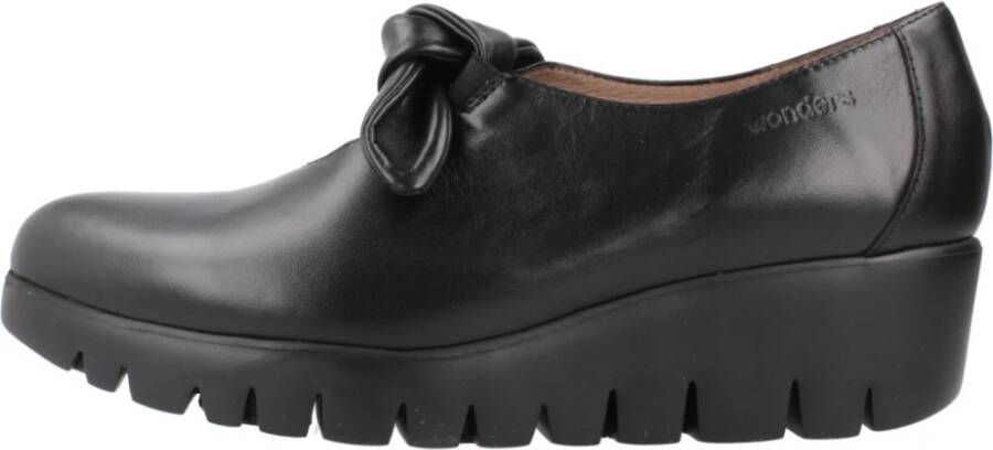 Wonders Platform Loafers Black Dames