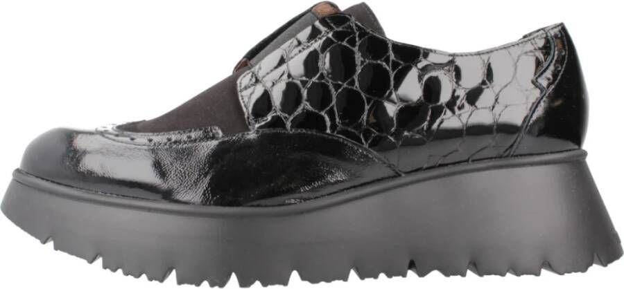 Wonders Platform Loafers Black Dames