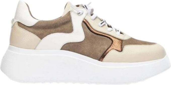 Wonders Stijlvolle Sneakers voor Mannen en Vrouwen Beige Dames