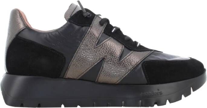 Wonders Trendy Zwarte Sneakers voor Vrouwen Black Dames