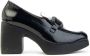 Wonders Zwarte Bedrukte Patent Tucson Loafer Black Dames - Thumbnail 1