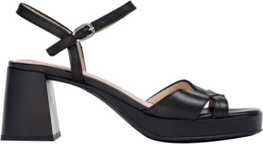 Wonders Zwarte elegante sandalen met hak Black Dames