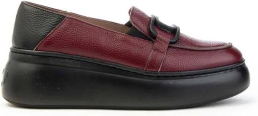 Wonders Zwarte Platform Penny Loafer Black Dames