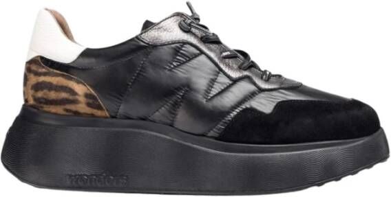 Wonders Zwarte Roma Damessneakers Verhogen Stijl Black Dames