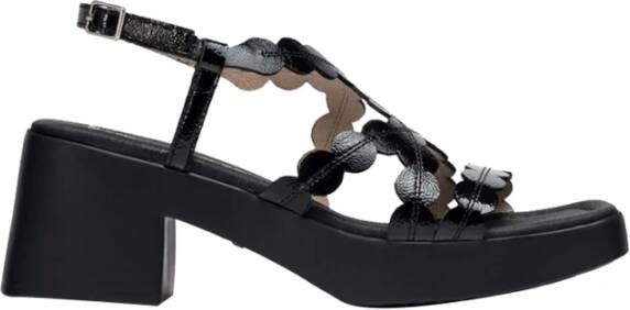 Wonders Zwarte Sandalen Elegant Dagelijks Schoeisel Black Dames