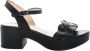 Wonders Zwarte Sandalen met Keramische Platen Black Dames - Thumbnail 1