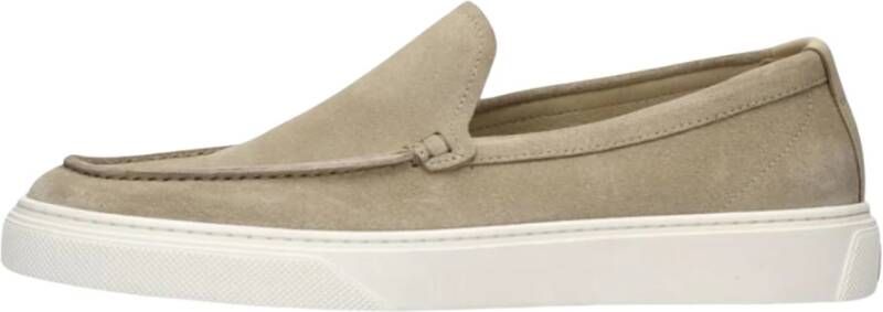 Woolrich Beige Suede Boat Slip On Loafers Beige Heren