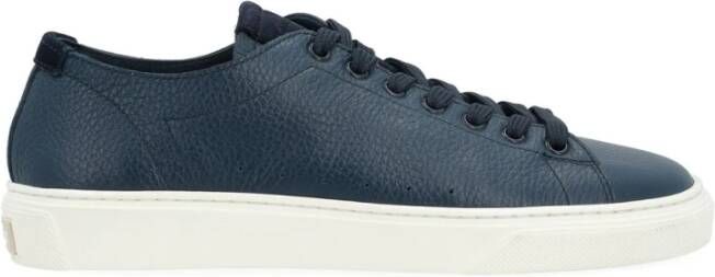 Woolrich Blauwe Leren Sneaker Cloud Court Blue Heren