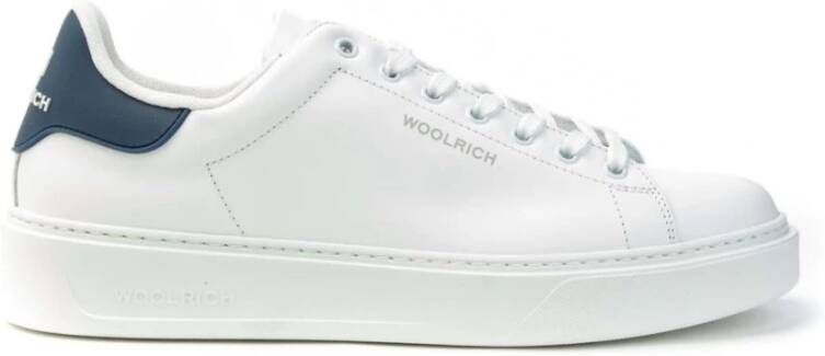 Woolrich Italiaans gemaakte leren sneakers White Heren