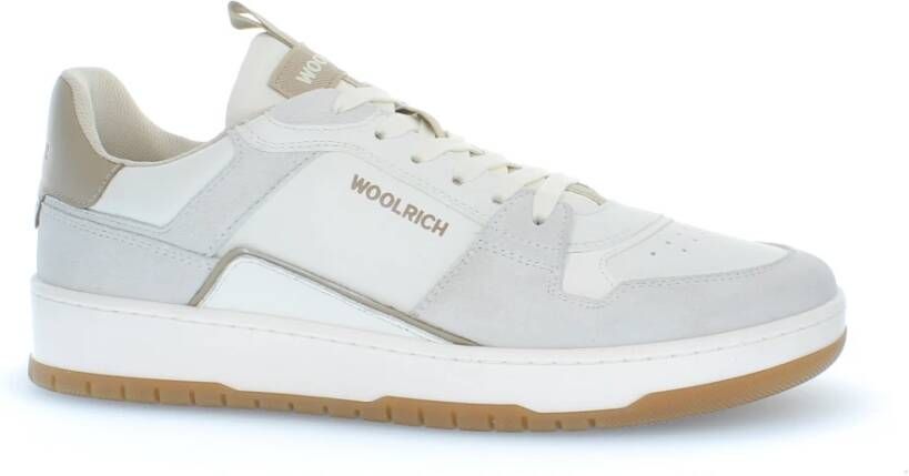 Woolrich Klassieke Basket Sneakers Wit White Heren