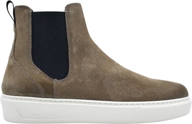 Woolrich Klassieke Chelsea Platte Schoenen Taupe Beige Heren