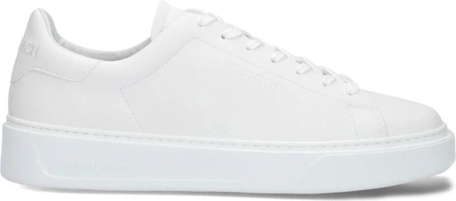 WOOLRICH Lage Sneakers Heren Classic Court Man Maat: 45 Materiaal: Leer Kleur: Wit