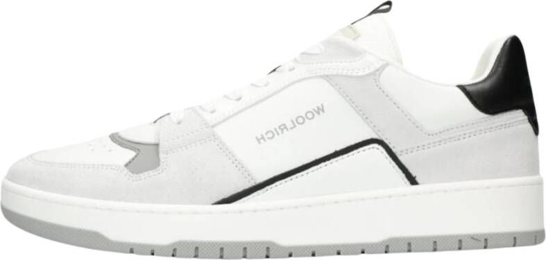 Woolrich Lage Basket Suède Leren Sneakers White Heren