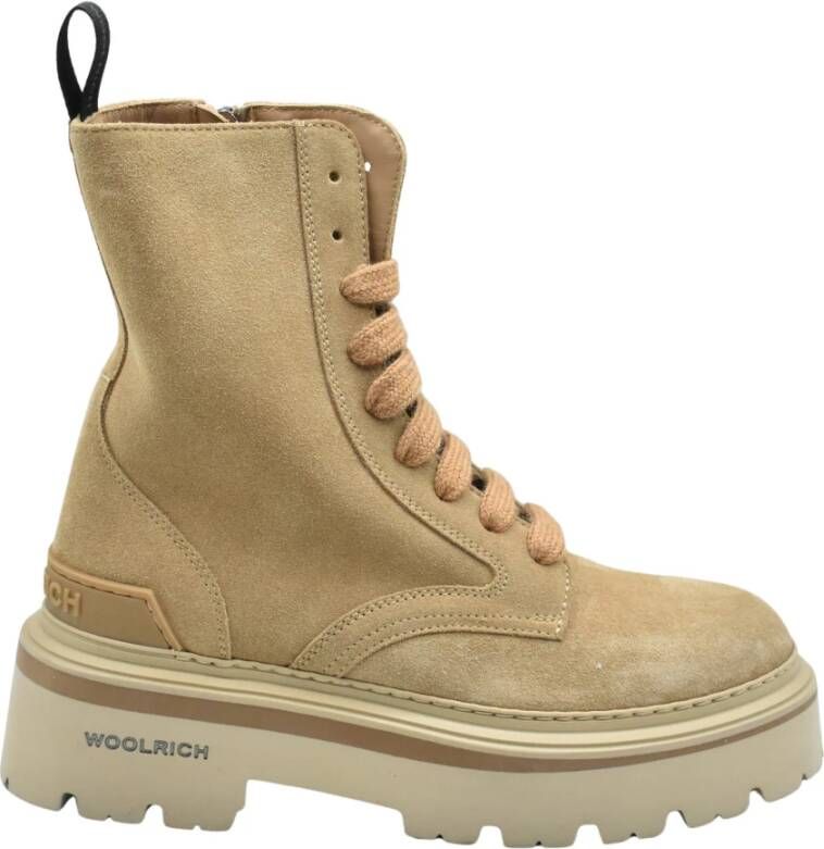 Woolrich Platte Bruine Anfibio Logger Schoenen Brown Dames