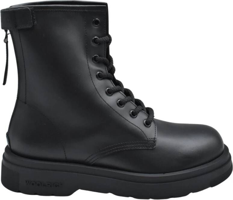 Woolrich Stadsboot Zwart Kalfsleer Black Dames