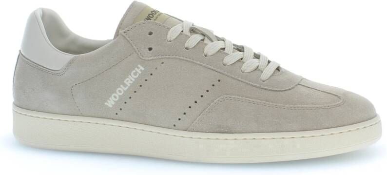 Woolrich Suède Beige Sneakers voor Mannen Beige Heren