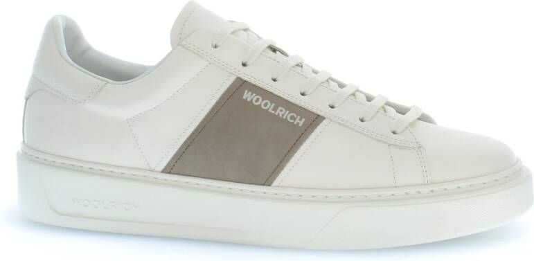 Woolrich Witte Leren Sneakers voor Mannen White Heren