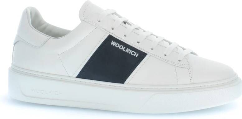 Woolrich Witte Leren Sneakers White Heren