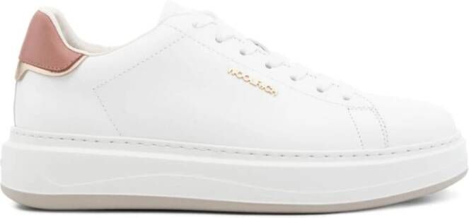 Woolrich Witte Sneakers met Contrasterende Hiel White Dames