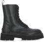 Woolrich Zwarte Leren Laarzen met Rubberen Zool Black Dames - Thumbnail 1