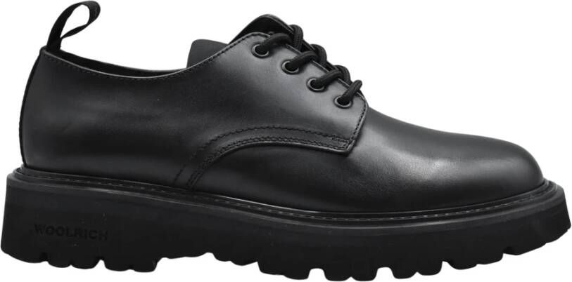 Woolrich Zwarte Veterschoenen voor Mannen Black Heren